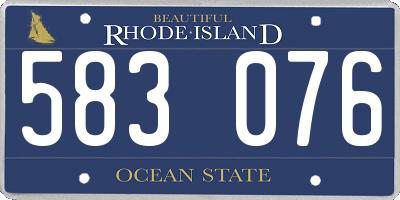 RI license plate 583076