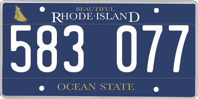 RI license plate 583077