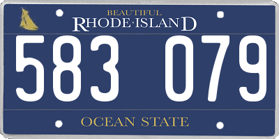 RI license plate 583079