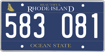 RI license plate 583081