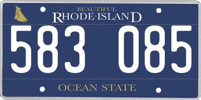 RI license plate 583085