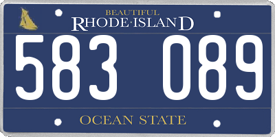 RI license plate 583089