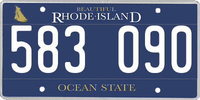 RI license plate 583090