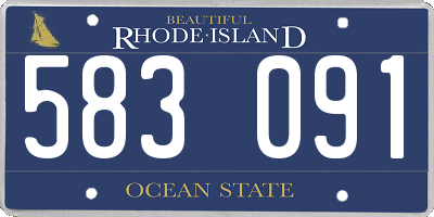 RI license plate 583091