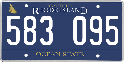 RI license plate 583095