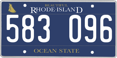 RI license plate 583096