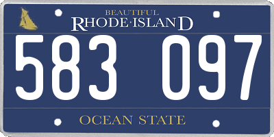 RI license plate 583097