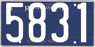 RI license plate 5831