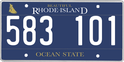 RI license plate 583101