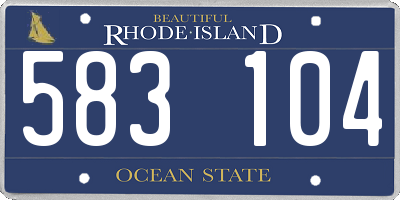 RI license plate 583104