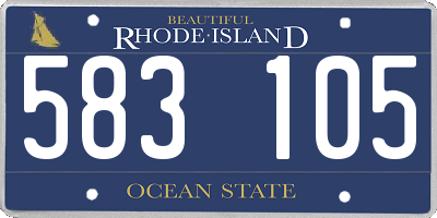 RI license plate 583105