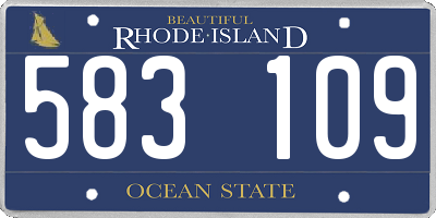 RI license plate 583109