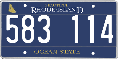 RI license plate 583114