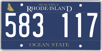 RI license plate 583117