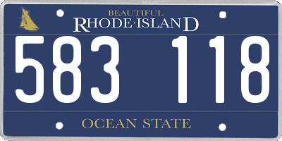 RI license plate 583118