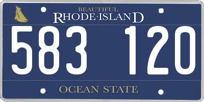 RI license plate 583120