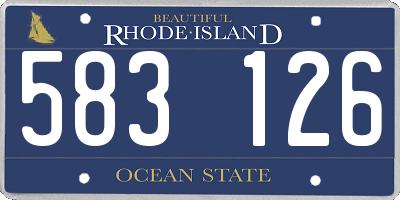 RI license plate 583126