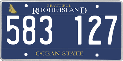 RI license plate 583127