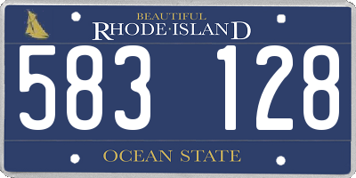 RI license plate 583128