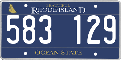 RI license plate 583129