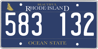 RI license plate 583132
