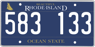 RI license plate 583133