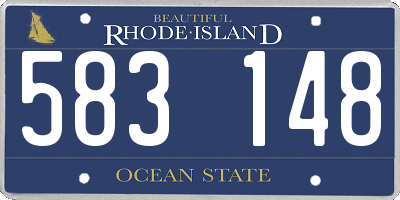 RI license plate 583148