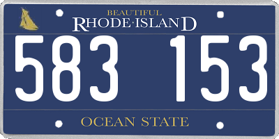 RI license plate 583153