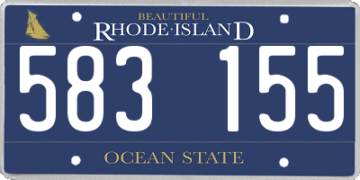 RI license plate 583155