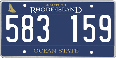 RI license plate 583159