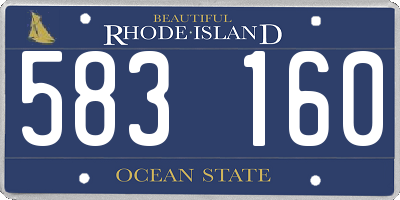 RI license plate 583160