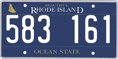 RI license plate 583161