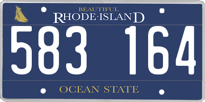 RI license plate 583164