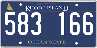 RI license plate 583166