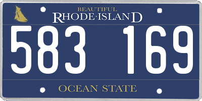 RI license plate 583169