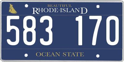 RI license plate 583170