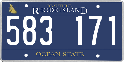 RI license plate 583171