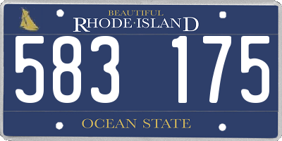 RI license plate 583175