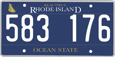 RI license plate 583176