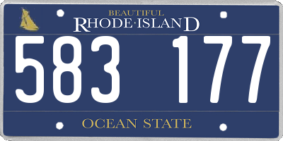 RI license plate 583177