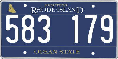RI license plate 583179