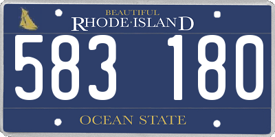 RI license plate 583180