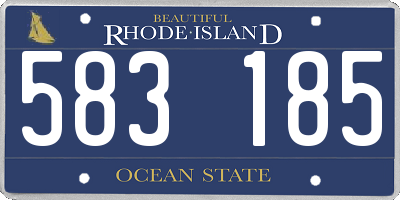 RI license plate 583185