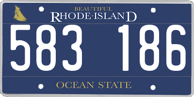 RI license plate 583186