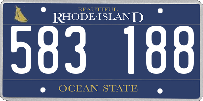 RI license plate 583188
