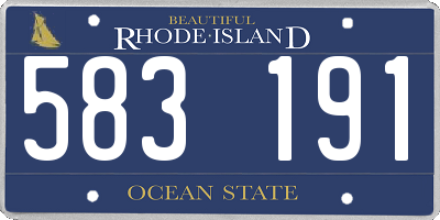 RI license plate 583191