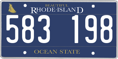 RI license plate 583198