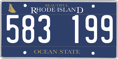 RI license plate 583199