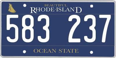 RI license plate 583237