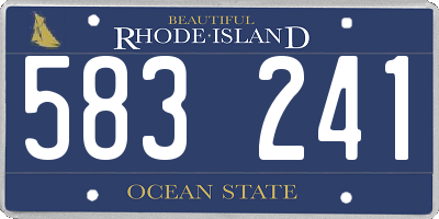 RI license plate 583241